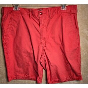 Levis Mens Chino Shorts Red Cotton Twill Casual 4-Pocket W38 3249-CW-3317